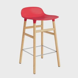 Normann Copenhagen Form Barkruk Low 65 cm - Eiken - Bright Red