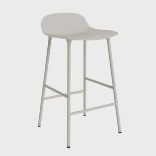 Normann Copenhagen Form Barkruk Low 65 cm - Staal - Lichtgrijs