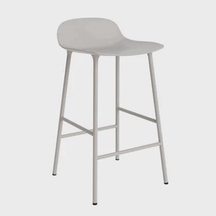 Normann Copenhagen Form Barkruk Low 65 cm - Staal - Warm Grijs