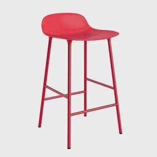 Normann Copenhagen Form Barkruk Low 65 cm - Staal - Bright Red