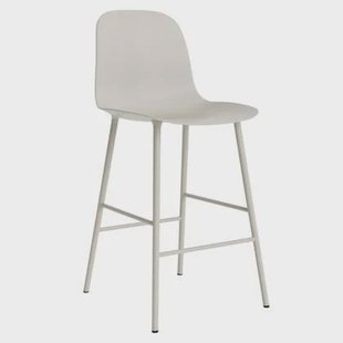 Normann Copenhagen Form Barkruk High 65 cm - Staal - Lichtgrijs