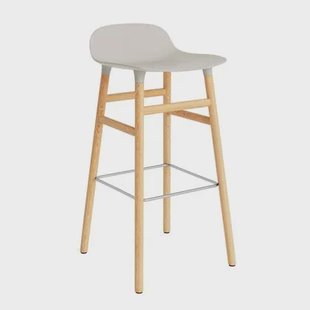 Normann Copenhagen Form Barkruk Low 75 cm - Eiken - Lichtgrijs