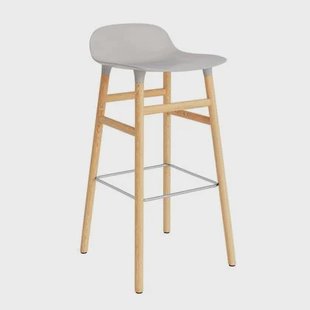Normann Copenhagen Form Barkruk Low 75 cm - Eiken - Warm Grijs