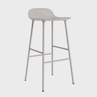 Normann Copenhagen Form Barkruk Low 75 cm - Staal - Warm Grijs