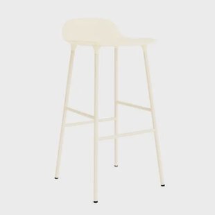 Normann Copenhagen Form Barkruk Low 75 cm - Staal - Crème