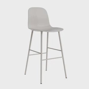 Normann Copenhagen Form Barkruk High 75 cm - Staal - Warm Grijs