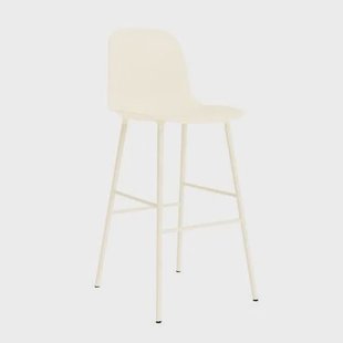 Normann Copenhagen Form Barkruk High 75 cm - Staal - Crème