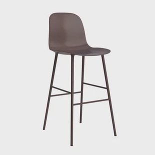 Normann Copenhagen Form Barkruk High 75 cm - Staal - Bruin