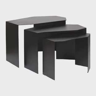 Ferm Living Shard Cluster Bijzettafel - Set van 3 - Zwart