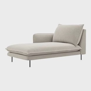 Cosmopolitan Design Vienna Chaise Longue Links - Linnen - Lichtbeige