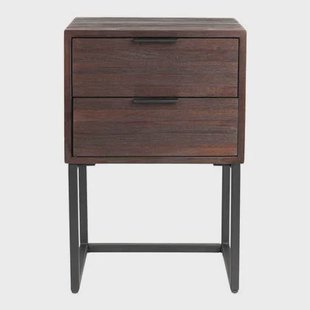 by fonQ Checkers Nachtkastje - Teakhout