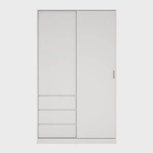 by fonQ basic Slide Kledingkast - B 118,5 cm - Wit