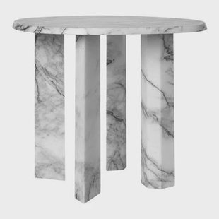 Ferm Living Taula Bijzettafel - White / Charcoal