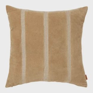 Ferm Living Senti Stripe Sierkussen - Dark Sand / Linen