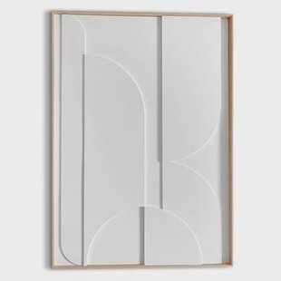 Reinders - Puzzeled Relief Art Schilderij - 70 x 50 cm - Wit