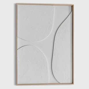 Reinders - Connected Relief Art Schilderij - 70 x 50 cm - Wit