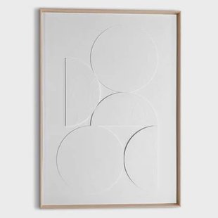 Reinders - Planets - Relief Art Schilderij 70 x 50 cm - Wit