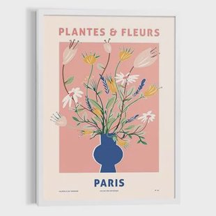 Reinders - Parisian Fleurs - Schilderij 70x50cm Wit