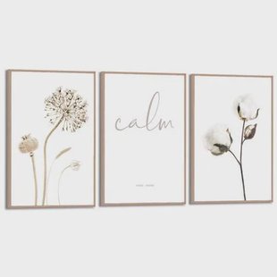 Reinders - Serene Whites - Schilderijen set 3x 30x20cm Hout