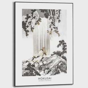 Reinders - Hokusai Art - Schilderij 70x50cm Zwart