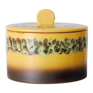 HKliving 70&apos;s Ceramics Cookie Jar Voorraadpot Ø 17 cm - Kelp
