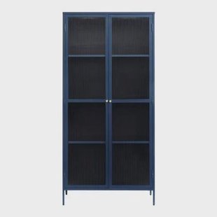 by fonQ Opal Vitrinekast - H 190 cm - Navy