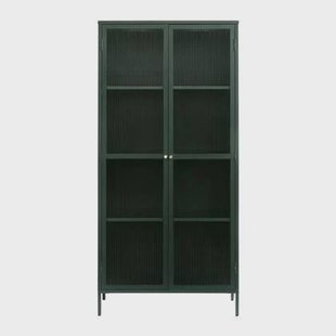 by fonQ Opal Vitrinekast - H 190 cm - Olijfgroen by fonQ Opal Vitrinekast - H 190 cm - Olijfgroen