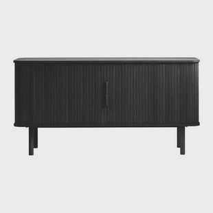 by fonQ Splinted Dressoir - Zwart Eiken