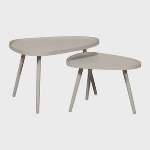 by fonQ Dusk Bijzettafel - Greige - Set van 2