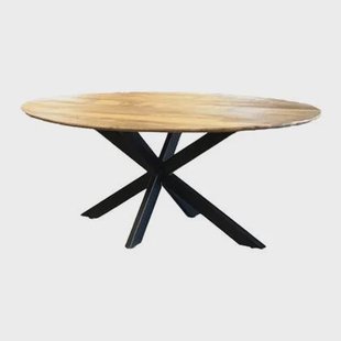 by fonQ Ovelo Eettafel 210 x 100 cm - Mangohout by fonQ Ovelo Eettafel 210 x 100 cm - Mangohout