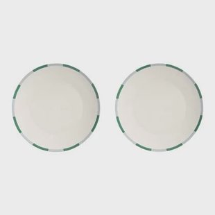 &k amsterdam Bliss Bord Ø 27 cm - Groen - Set van 2