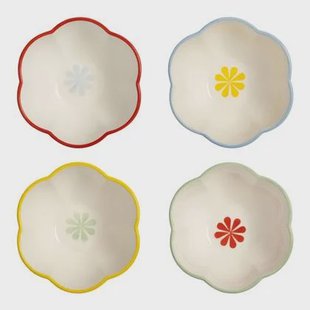 &k amsterdam Folk Kommen Ø 17,5 cm - Set van 4