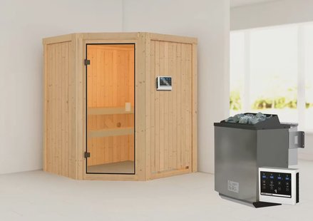 Karibu | Faurin Sauna | Biokachel 9 kW Externe Bediening