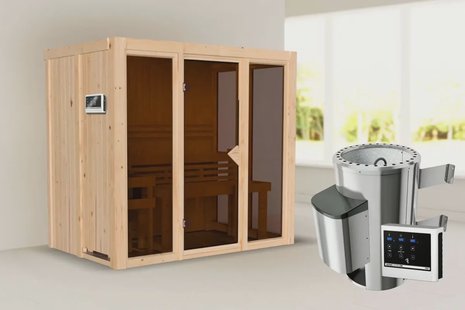 Karibu | Irava 3 Sauna | Kachel 3,6 kW Externe Bediening