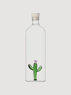 Handgemaakte karaf Desert Plants van borosilicaatglas, 1.1 L