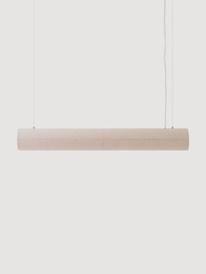 Grote dimbare LED hanglamp Hashira van linnen