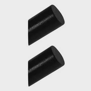 QUVIO Houten wand haakje - Zwart - S - Set van 2