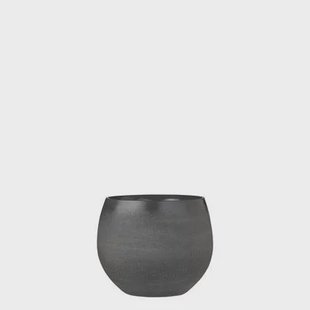 Mica Decorations Douro Bloempot - H15 x Ø 18 cm - Donkergrijs