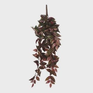 Mica Decorations Tradescantia Kunst Hangplant - H54 cm - Bordeaux