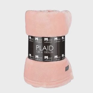 In The Mood Collection Famke Fleece Plaid - 180 x 130 cm - Perzik In The Mood Collection Famke Fleece Plaid - 180 x 130 cm - Perzik
