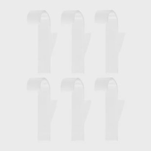 QUVIO Handdoekhouder plastic haakje - set van 6 - Wit