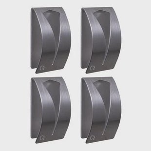 QUVIO Handdoekenhouder zelfklevend RVS - set van 4