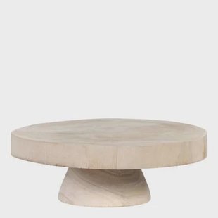 Mica Decorations Pia Decoratie Tafeltje - H10,5 x Ø30 cm - Lichtbruin