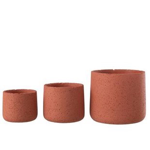 J-Line bloempot Potine - cement - terracotta - large - Ø 19 cm J-Line bloempot Potine - cement - terracotta - large - Ø 19 cm
