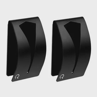 QUVIO Handdoekenhouder zelfklevend RVS - set van 2 - Zwart