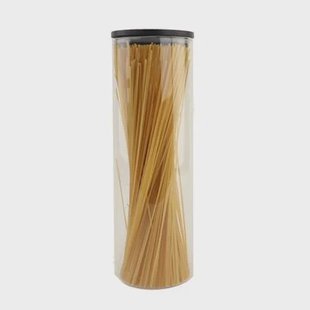 OTIX Voorraadpot Glas met Deksel 1320ml Zwart Hout Spaghetti Bewaar...