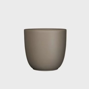 Mica Decorations Bloempot - taupe - keramiek - 10 x 9 cm