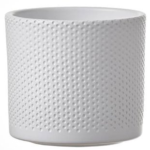 Mica Decorations Bloempot - wit - keramiek - D15 x H13 cm Mica Decorations Bloempot - wit - keramiek - D15 x H13 cm
