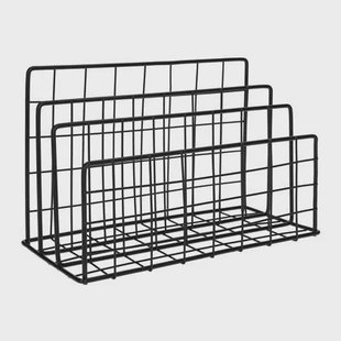 QUVIO Tijdschriften organizer - Metaal - Zwart