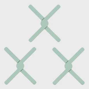 Krumble Opvouwbare siliconen pannenonderzetter - Groen - Set van 3